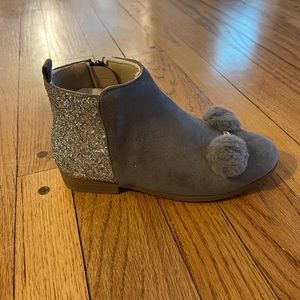 Olivia Miller suede and glitter booties - Sz 5